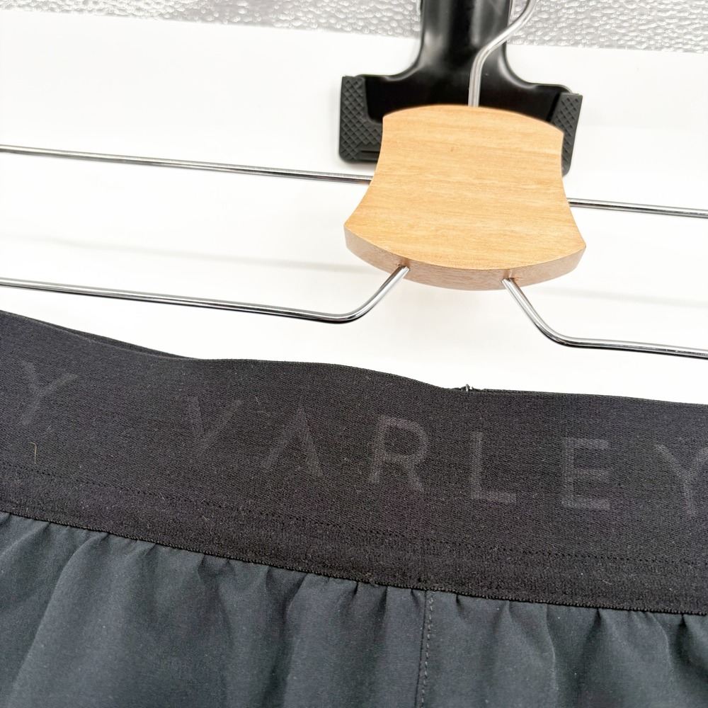 Varley Womens Black Leo Ruched Active Stretch Woven Pickleball Shorts Size M - Picture 3 of 10
